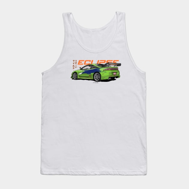 Mitsubishi Eclipse - The Fast And Furious Tank Top by LpDesigns_